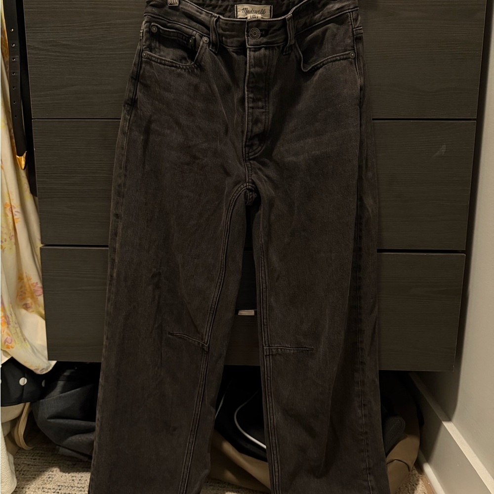 Madewell Washed Black Straight-Leg Jeans